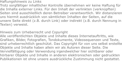 Haftungshinweis zu Links Trotz sorgf�ltiger inhaltlicher
